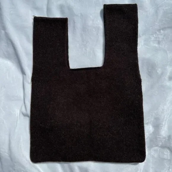 Lauren Manoogian Big Shopper Tote Bag Soil Espresso Brown NWT Wool Alpaca